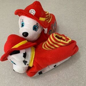 Paw Patrol Puppy Dog Fireman Slippers Toddler Size 9-10